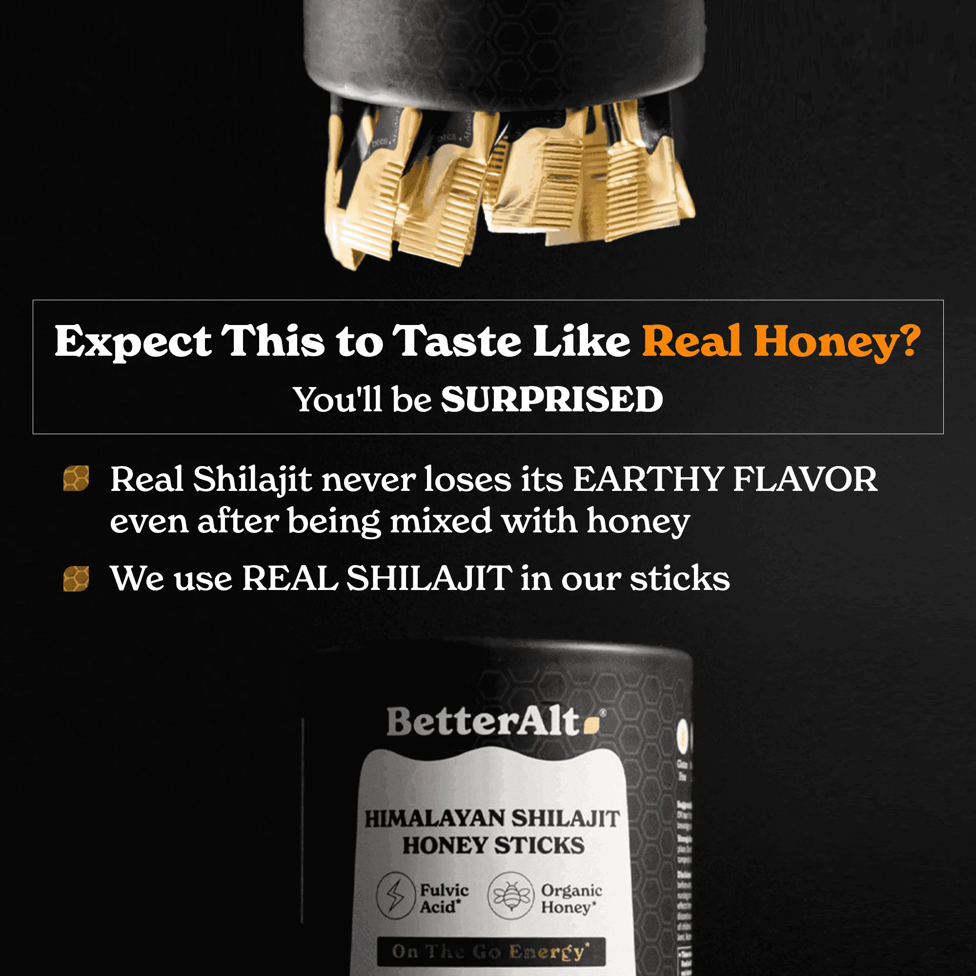 BetterAlt Honey Sticks with Shilajit, Honey & Saffron - Image 14