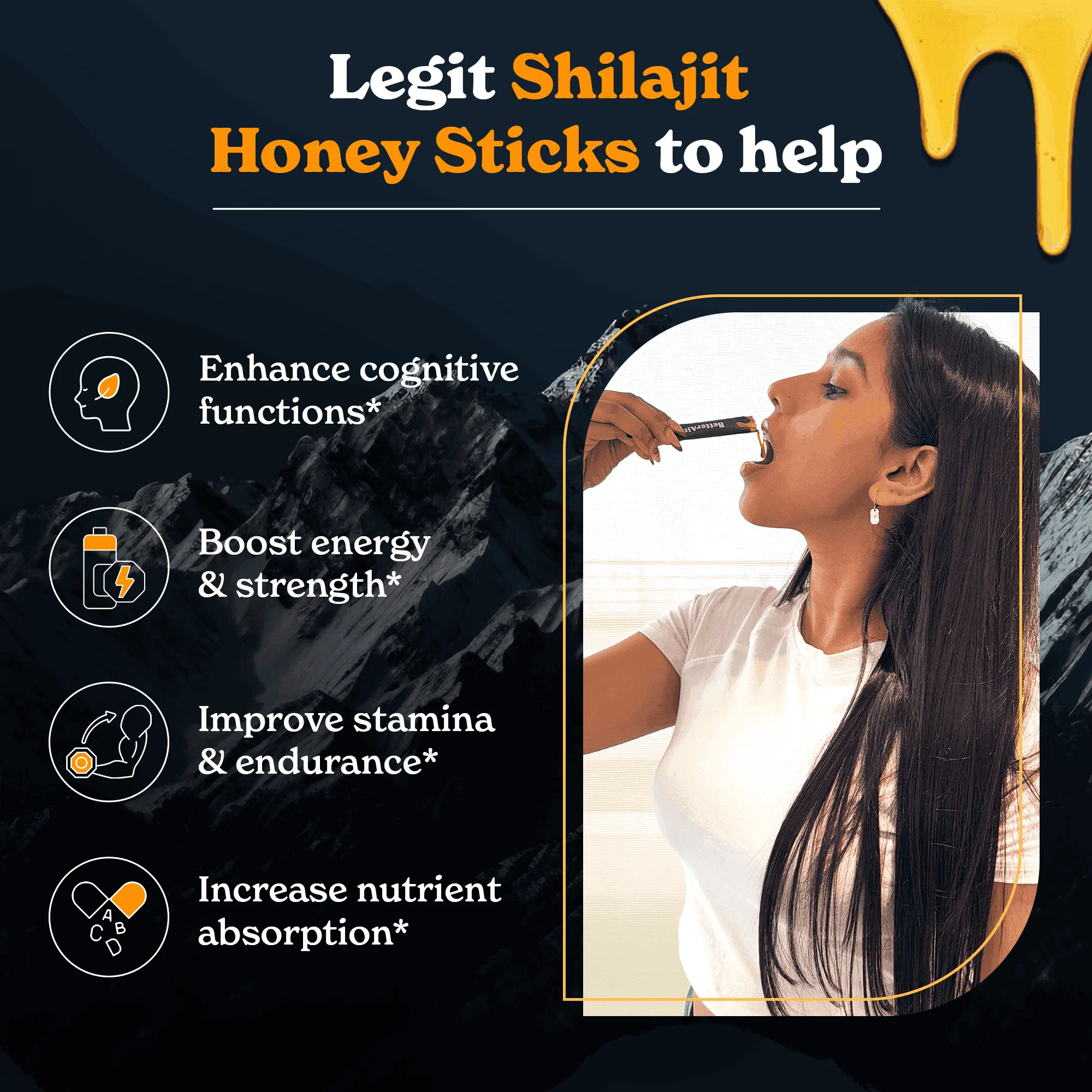 BetterAlt Honey Sticks with Shilajit, Honey & Saffron - Image 15