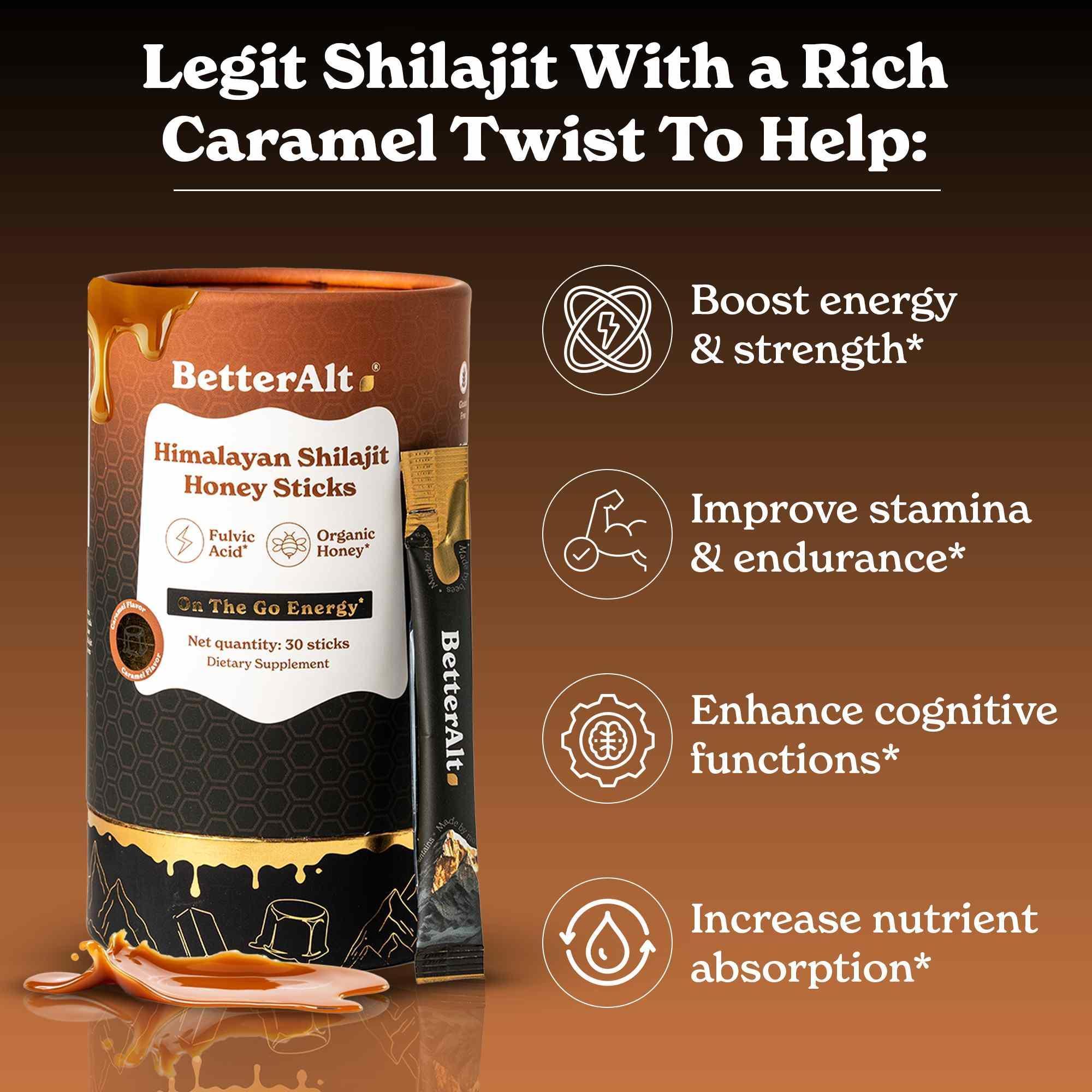 BetterAlt Honey Sticks with Shilajit, Honey & Saffron - Image 26
