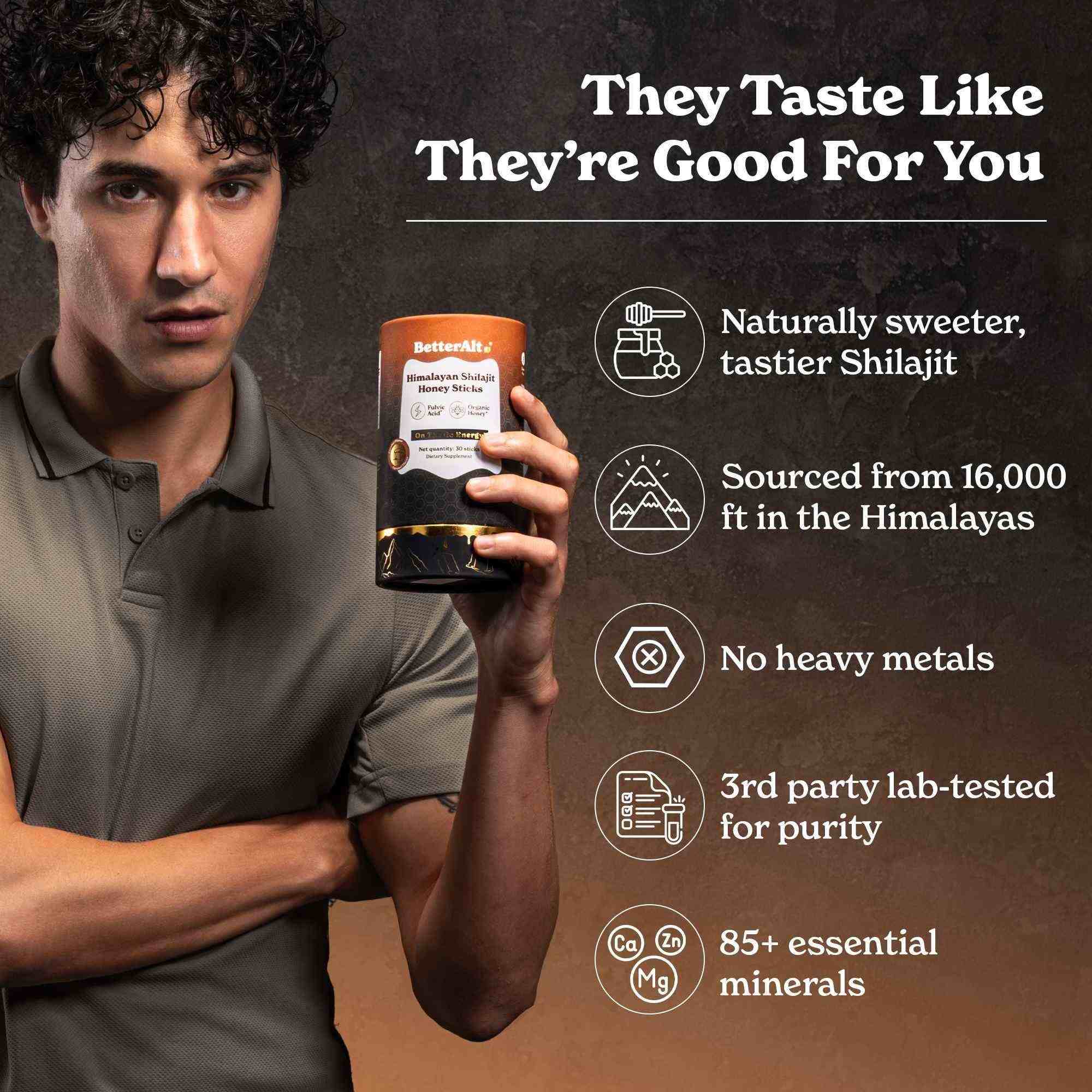 BetterAlt Honey Sticks with Shilajit, Honey & Saffron - Image 30
