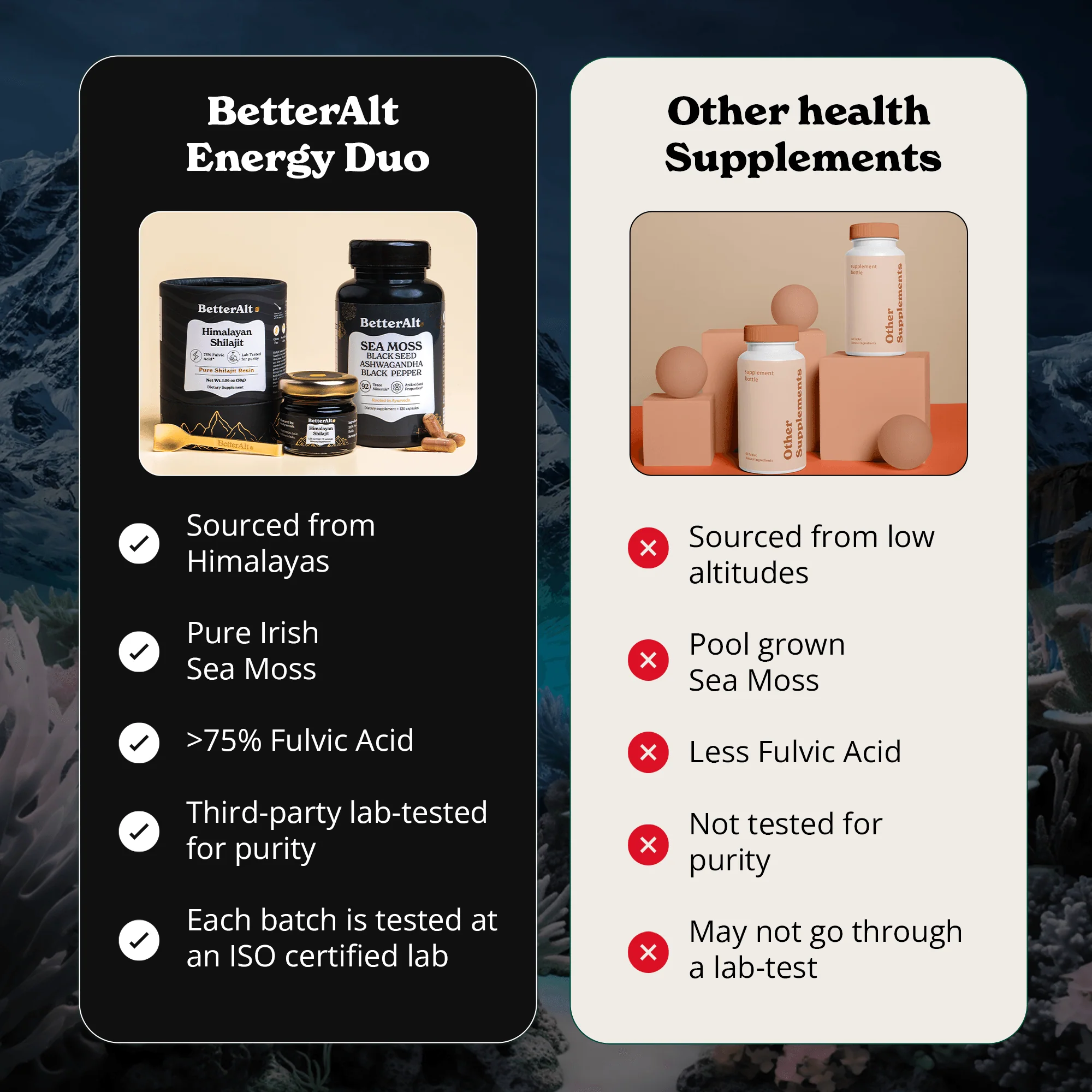 BetterAlt Ultimate Energy Duo | Shilajit Resin & Sea Moss Capsules - Image 7