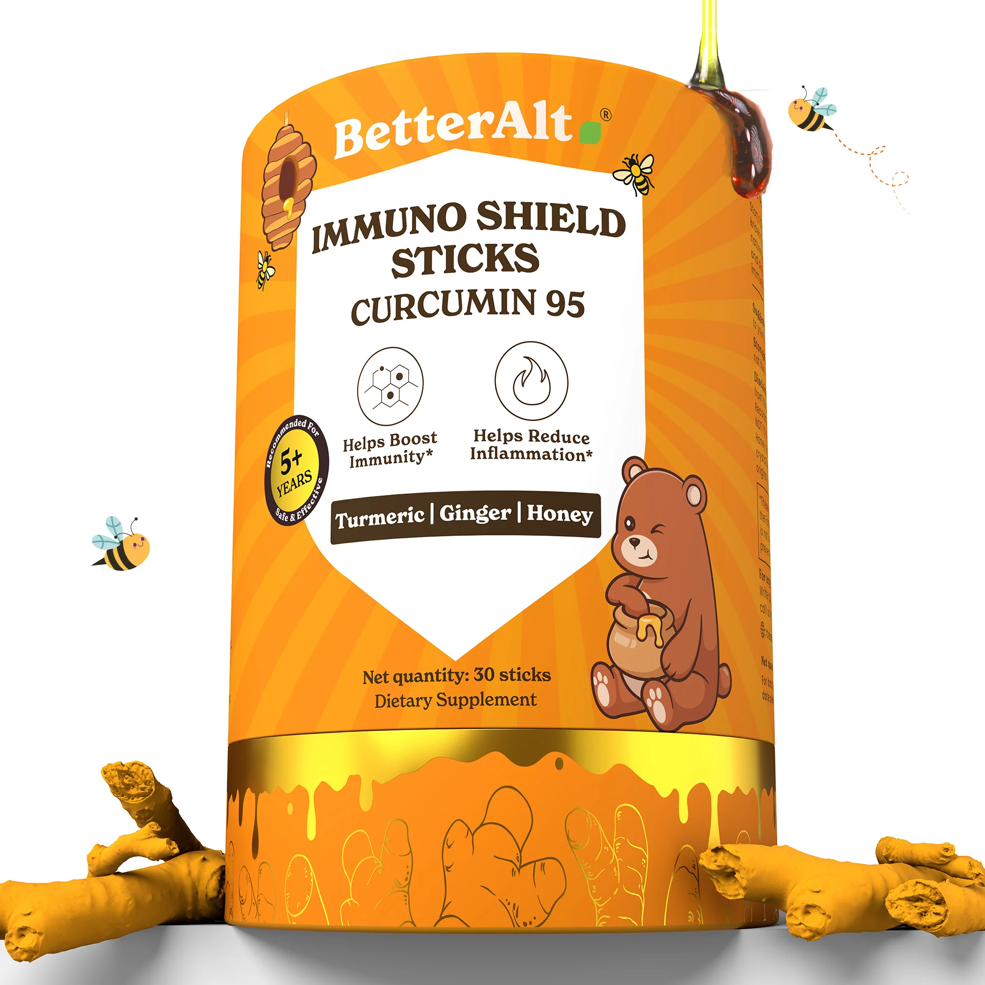 Curcumin 95 Honey Sticks For Kids