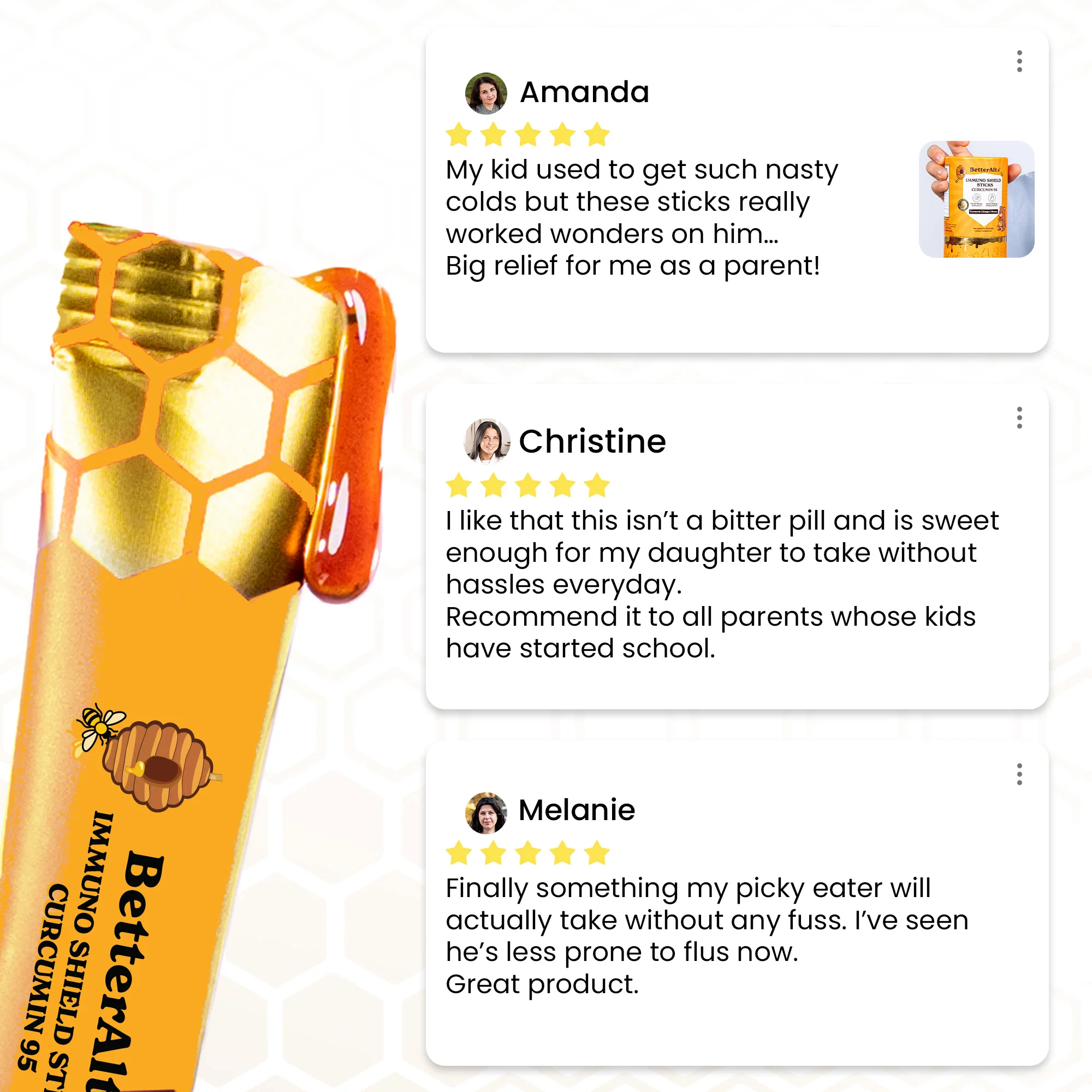 Curcumin 95 Honey Sticks For Kids - Image 7