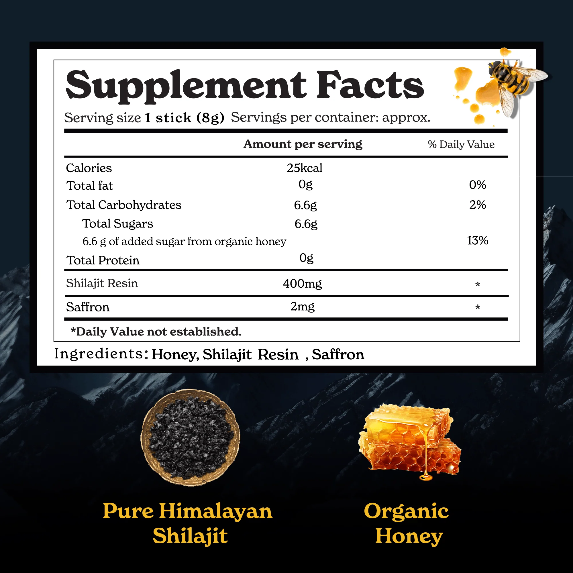 GOLD+ Shilajit Honey Sticks | Pure Himalayan Resin, Honey & Saffron - Image 11