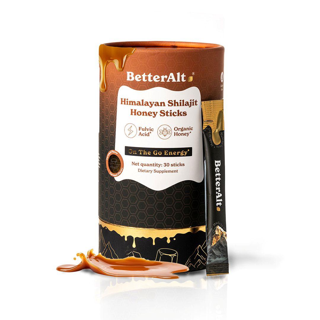 GOLD+ Shilajit Honey Sticks | Pure Himalayan Resin, Honey & Saffron - Image 3