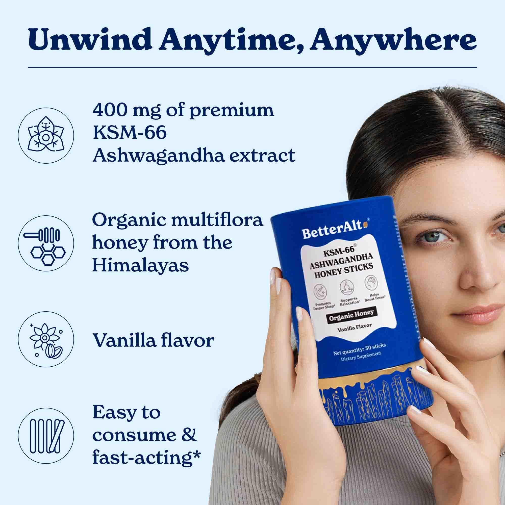 KSM-66 Ashwagandha Honey Sticks + Himalayan Shilajit Mango Gummies - Image 6
