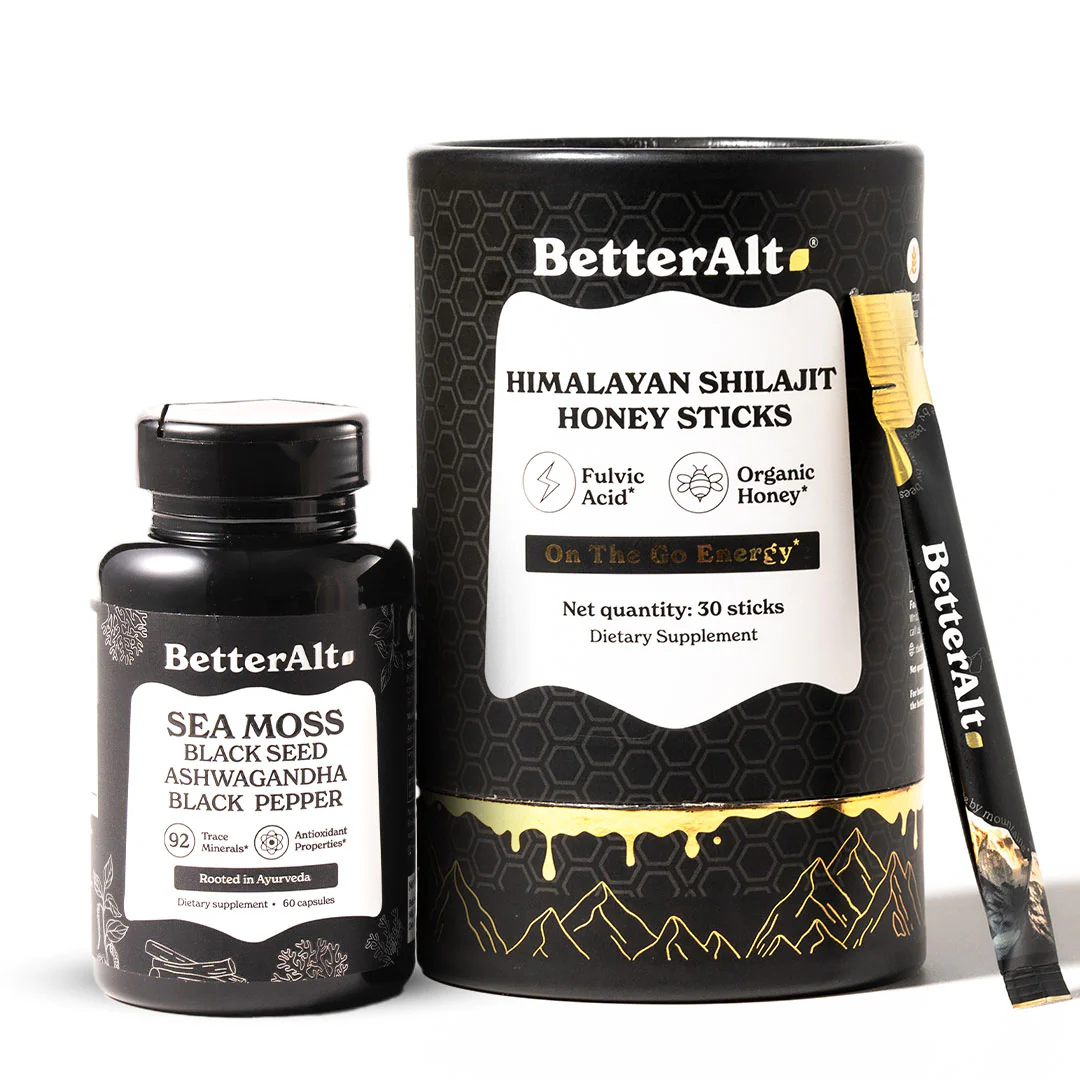 Shilajit Honey Sticks + Irish Sea Moss Capsules