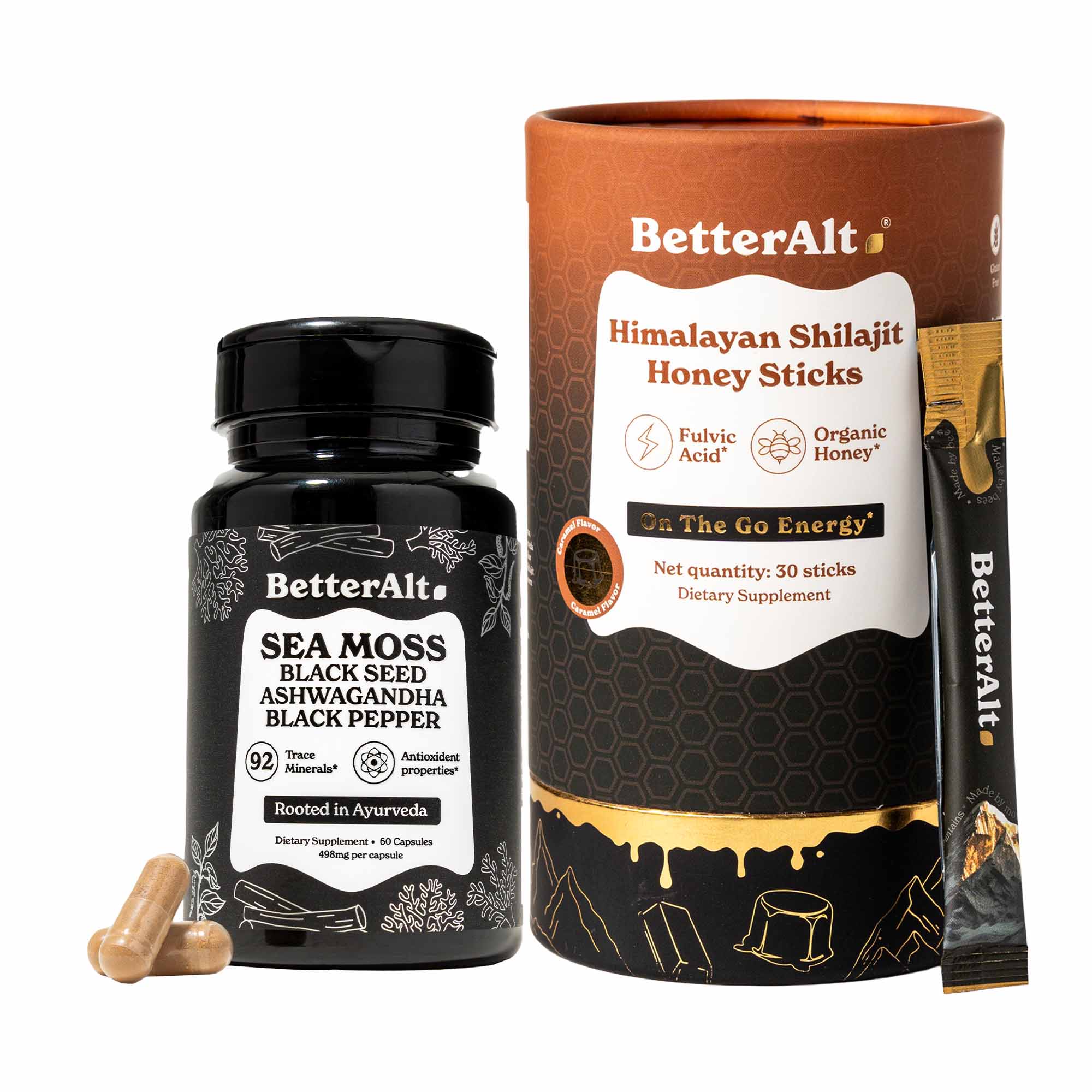 Shilajit Honey Sticks + Irish Sea Moss Capsules - Image 2